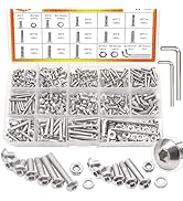 Taiss M3 M4 Screws Kit M3 M4 x 4mm/5mm/6mm/8mm/12mm/16mm/20mm/25mm 304 Stainless Steel Metric Scr...