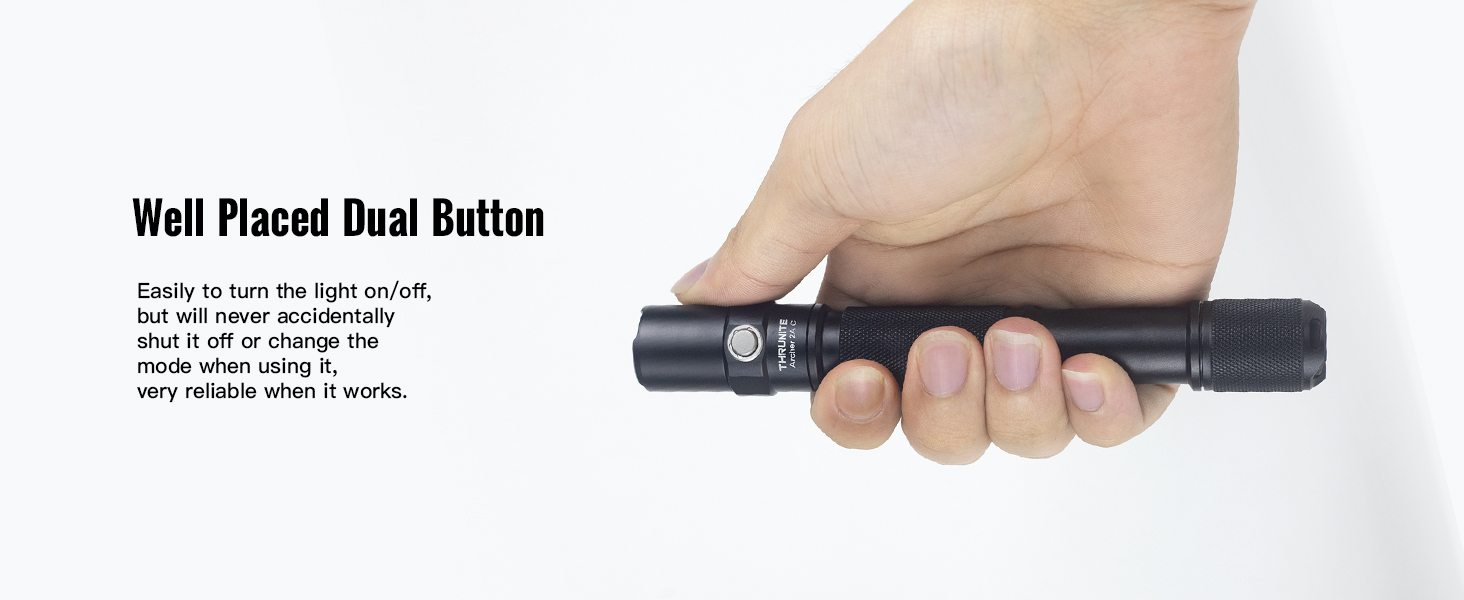 Well placed side switch flashlight