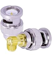 CNARIO SMA to BNC Adapter SMA Female to BNC Male Connectors for SDR, Handheld Radios, Scanner, Wa...