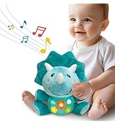 iPlay, iLearn Baby Dinosaur Musical Toys, Newborn Boys Gift, Soft Dino Plush Stuffed Animal, Infa...