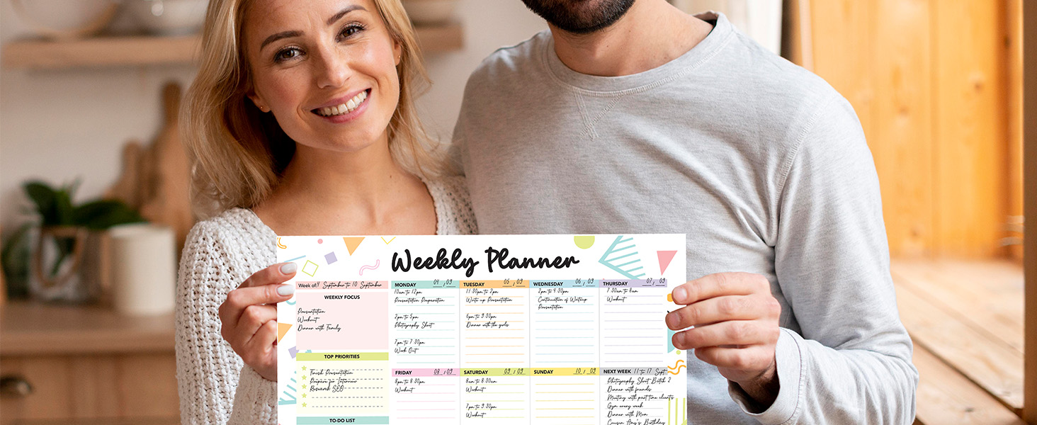 weekly to do list desk pad