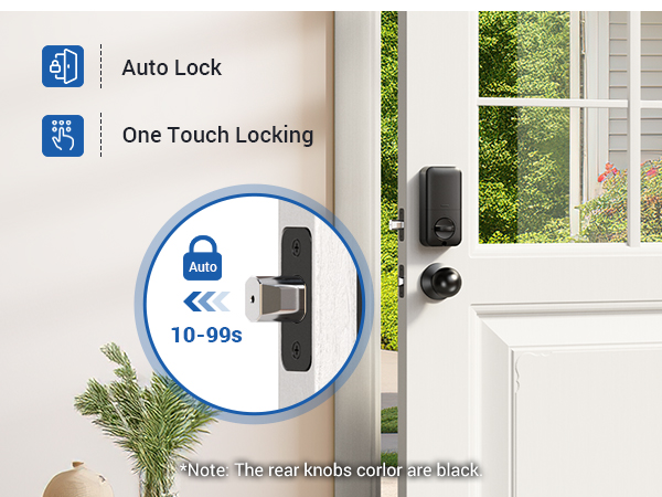 keyless entry door lock with knobs