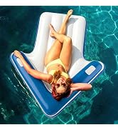 Funscape Inflatable Pool Floats for Adult, Floating Pool Lounger Tanning Bed, Cool Sun Bathing Ta...