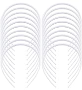 20 Pack White Plain Blank 1CM Slim Thin Hard plastic Headband Hairband Elastic Hair Hoop Holder C...