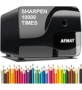 AFMAT Electric Pencil Sharpener, Heavy Duty Pencil Sharpeners for 6-8mm Colored Pencils, Fast Sha...