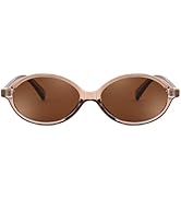 FEISEDY Vintage Oval Sunglasses for Women Men 90s Narrow Lightweight Shades Y2k Trendy Sunnies B1159
