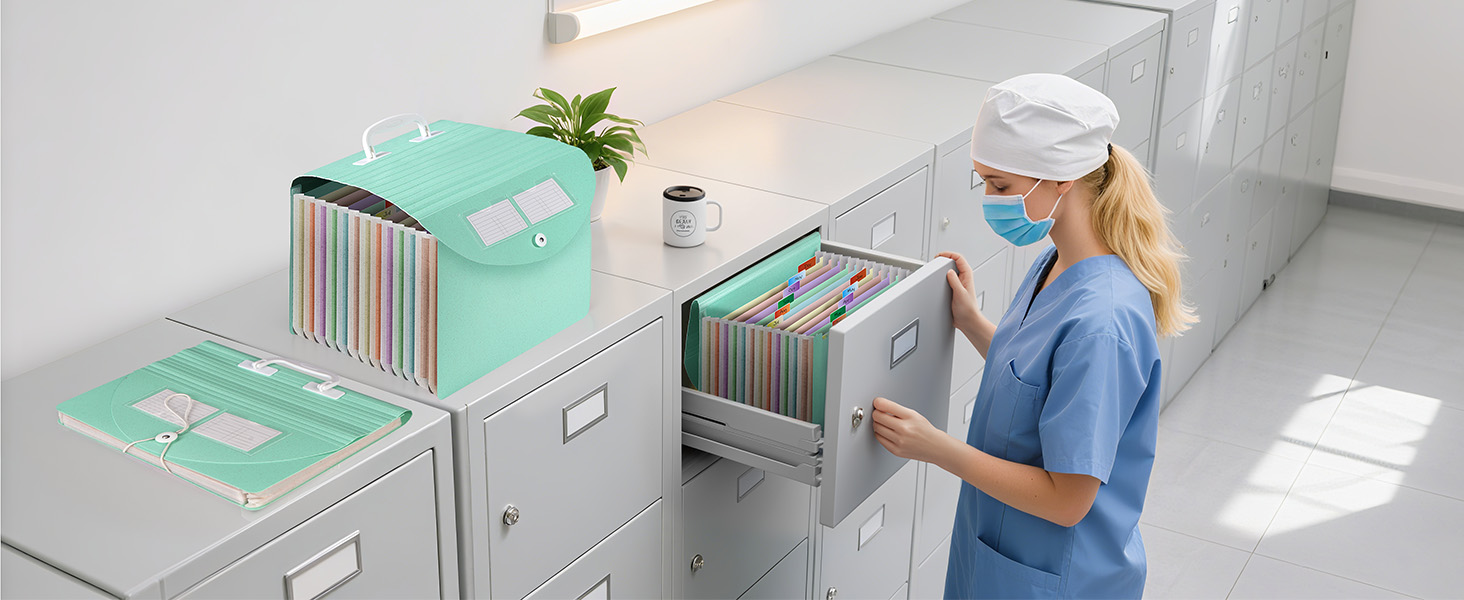 13 pocket expanding file folder