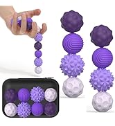 Large Magnetic Sensory Fidget Ball Toy, 8Pcs Silicone Sensory Stress Relief Toys for Adults, Teen...