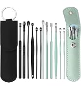 12Pcs Ear Wax Removal Kit,Ear Cleaner Tools: Mini Portable Ear Scope with Stainless Steel 360° Sp...