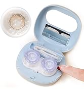 iGeyzoe Contact Lens Cleaner Machine, Portable Contact Lens Cleaner with Mirror Tweezers Remover ...