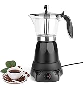 SHANGSKY Coffee Pot Electric Coffe Maker 6 Cup, Espresso Coffee Maker Cafeteras Electricas Italia...