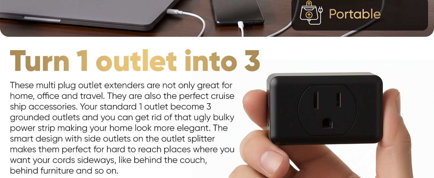 Turn 3 outlets into 1