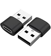 UV-CABLE USB C Female to USB Male Adapter 2-Pack, Type A to USBC Charger Cable Power Converter fo...