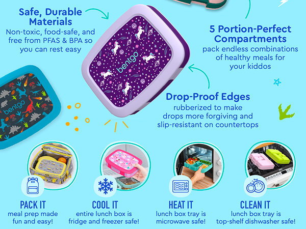 safe durable high-quality materials rubberized edges drop-proof microwave freezer dishwasher safe