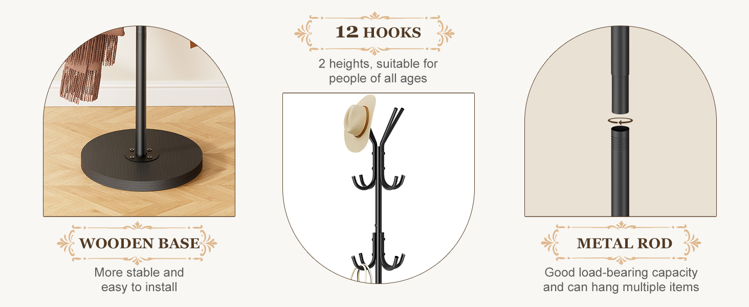 Black Coat Rack Freestanding