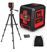 Motovera Laser Level with Tripod, 100 feet Green Cross Line Self Rotary Leveling Laser Level, 4 B...