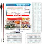 Minidodoca 560Pcs Breadboard and Jumper Wire kit PCB Circuit Board Assortment 14 Different Length...