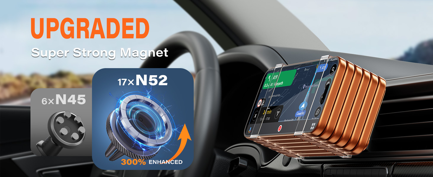 magnetic vent phone mount