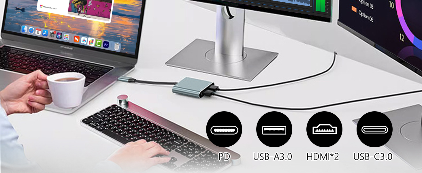 PD USB-A 3.0 HDM USB-C3.0