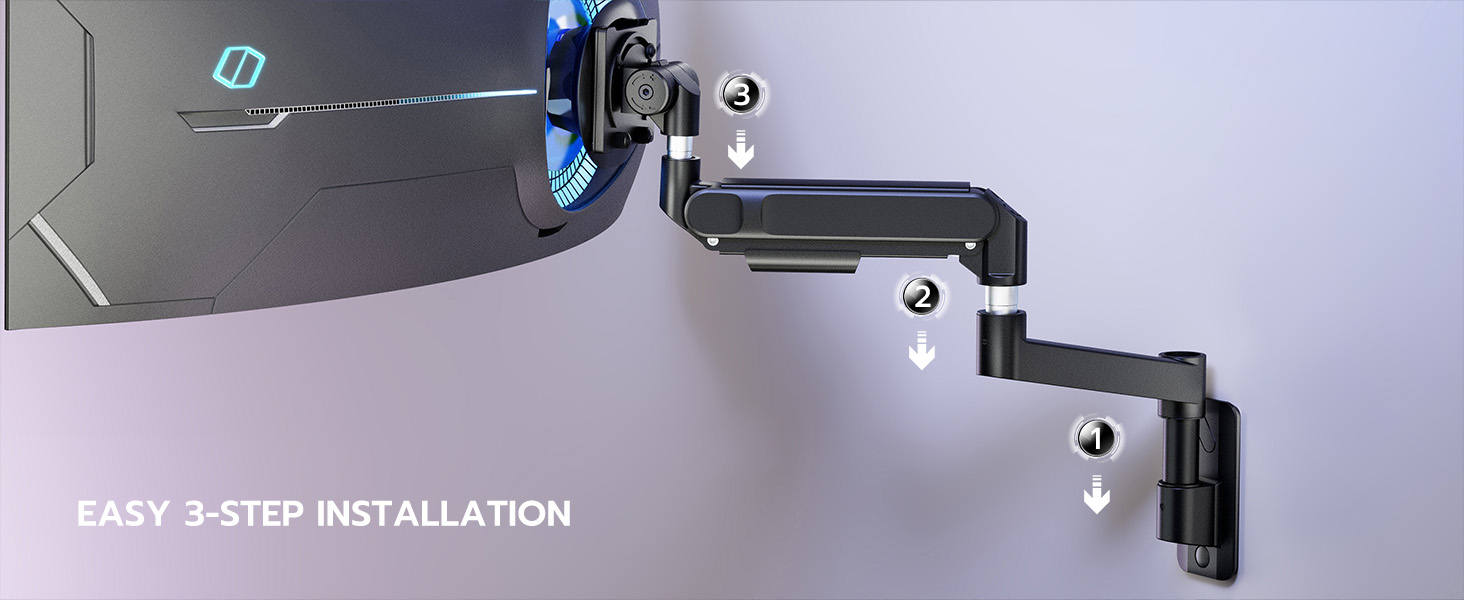 GDT1008WLBK Easy 3-step installation