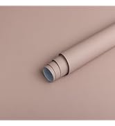 HeloHo 118"X15.7" Solid Meat Pink Wallpaper Matte Textured Peel and Stick Wallpaper Modern Self A...