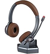 MAIRDI Bluetooth Headset with Microphone, Wireless Headphone with Mic Noise Canceling for Office ...