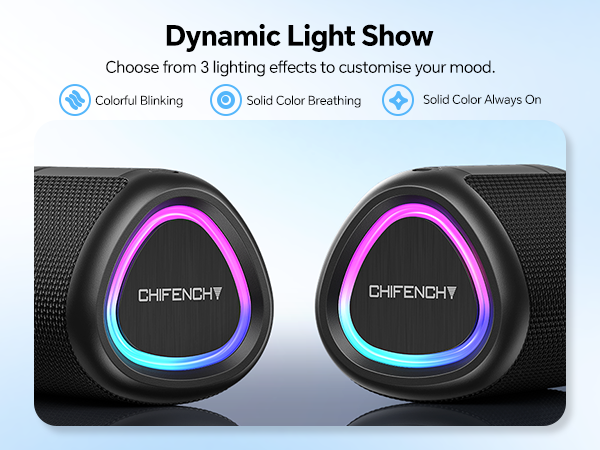 portable speaker with lights