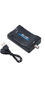 BNC to HDMI Video Converter Box,BNC Adapter with Audio for Security Cameras DVRs Supports 720P/1080P...