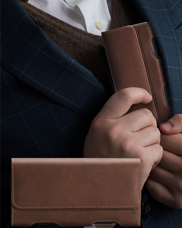 phone holster brown
