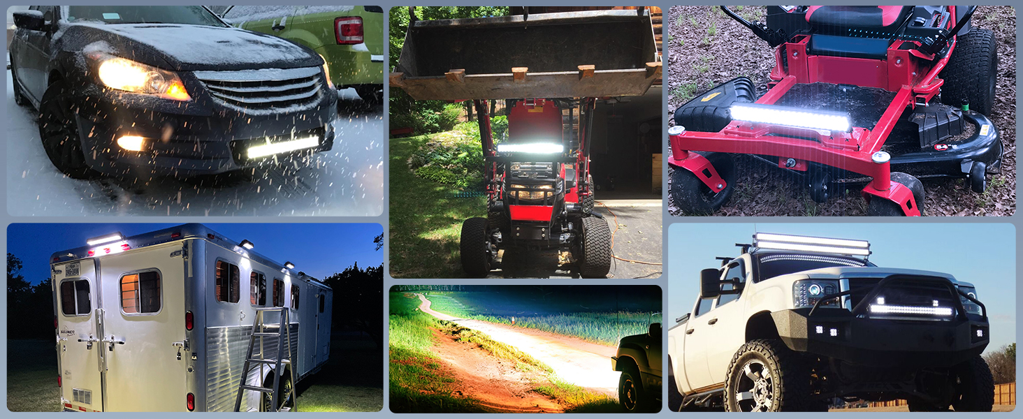 Nilight 20Inch 126W Spot Flood Combo Led Light Bar Off Road Lights Boat Lighting Fog Light 