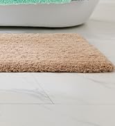 beige bathroom rug