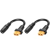 GINTOOYUN 2 PCS XT60 to 8mm Adapter Cable DC8020 to XT60 Power Cable 14AWG DC8mmx2.0mm Female to ...