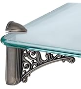 Chinflly Shelving Brackets Grey Heavy Duty Adjustable Glass Floating Shelf Brackets Wall Mount Gl...
