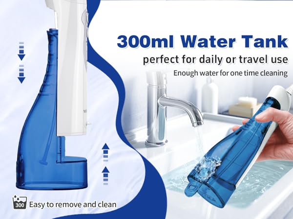 Blue water flosser water dental flosser pick teeth with 300ml water tank