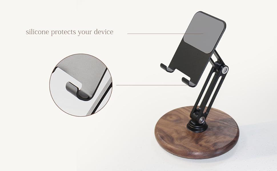 stable phone holder; ergonomic phone stand;
