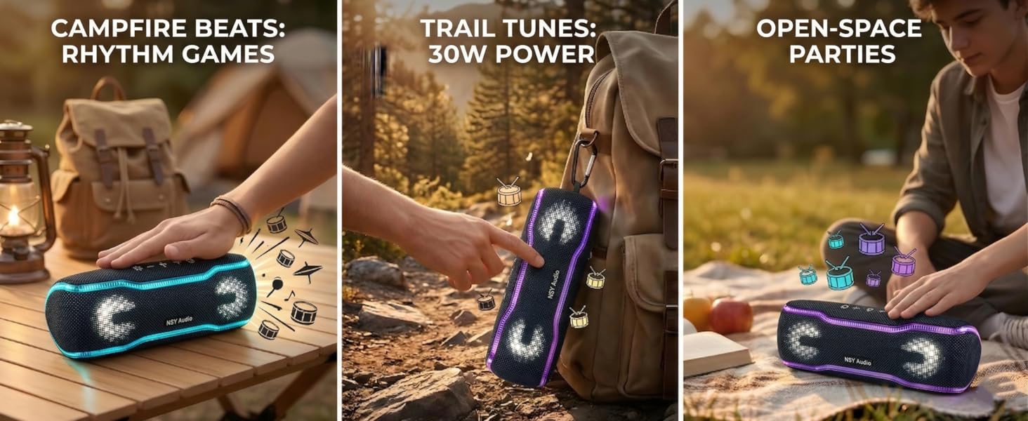 portable bluetooth speaker for camping hiking