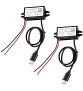 2-Pcs 24W DC 12V/24V to 5V3.5A 9V 12V/2A USB C Step Down Converter,Aideepen 3A 24W Type-C Output ...