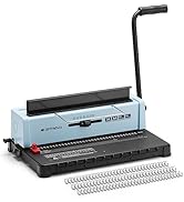 OFFNOVA Wire Binding Machine, Punch 12 Sheets, 34 - Square Punch Holes, Bind 120 Sheets Book Bind...