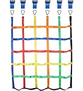 Gentle Booms Sports Climbing Cargo Net for Kids, 3.8X4.4ft Climbing Net with 7.1 X 7.1 inches Sma...