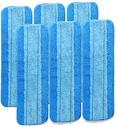 INFICRIME 6 Pack Microfiber Cleaning Pads for Bona Mop, Reusable Microfiber Mop Pads for 18 Inch ...