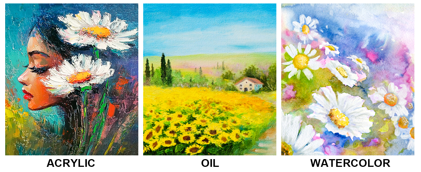 acrylic paint brushes