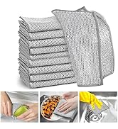 XANGNIER 8 Pcs Multipurpose Wire Dishwashing Rags,New Upgrade Non Scratch Wire Dishcloth,Steel Wo...