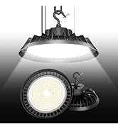 LED High Bay Lights, Super Bright 150W UFO High Bay LED Shop Lights, 22500LM 5000K, 0-10V Dimmabl...
