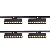 mirrea 20W Dimmable LED Array Track Lighting Heads Black Painted Compatible with Single Circuit H...