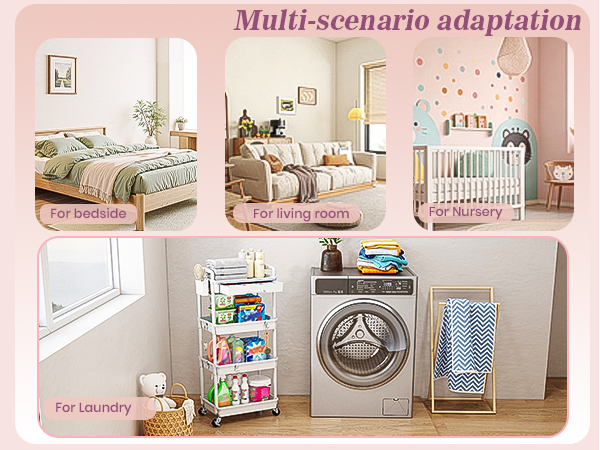 Goovilla rolling storage,ideal for home storage in a variety of settings,beside,living room,nursery