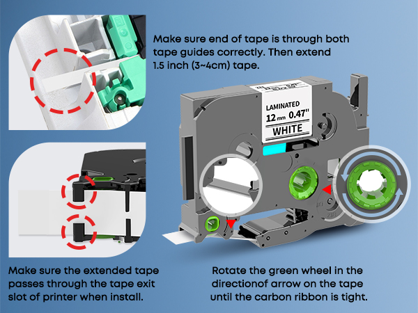 Compatible with Brother PT-D210 D220 1280 H110 1880 D400 P710BT Label Mkaker Refills
