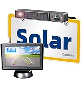Solar Wireless Backup Camera with IR Night Vision, 3 Mins No Wires Install, Equip with 5'' HD 108...