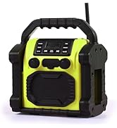 ottosing Protable Radio Bluetooth Speaker, 30W IPX 66 Waterproof FM Clock Radio Portable with LED...