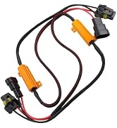 sdidzad 2 PCS 9005 9006 LED Load Resistor Kit, 50W 6 Ohm Car Front Headlight Bulb Decoder, Anti F...