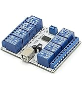 SainSmart USB Eight Channel Relay Board for Automation - 12 V